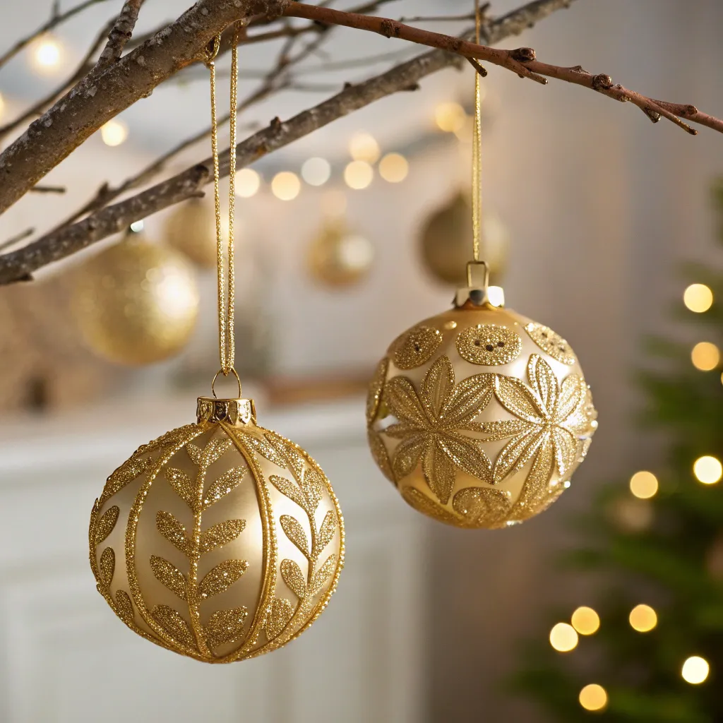 Gold Christmas Ornaments